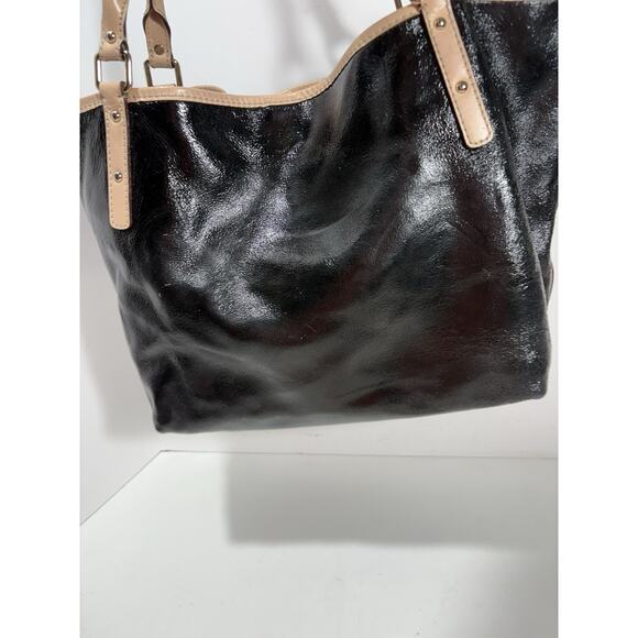 KATE SPADE BLACK PATENT LEATHER TOTE SHOULDER 2 Handles PURSE Bag - Picture 14 of 14